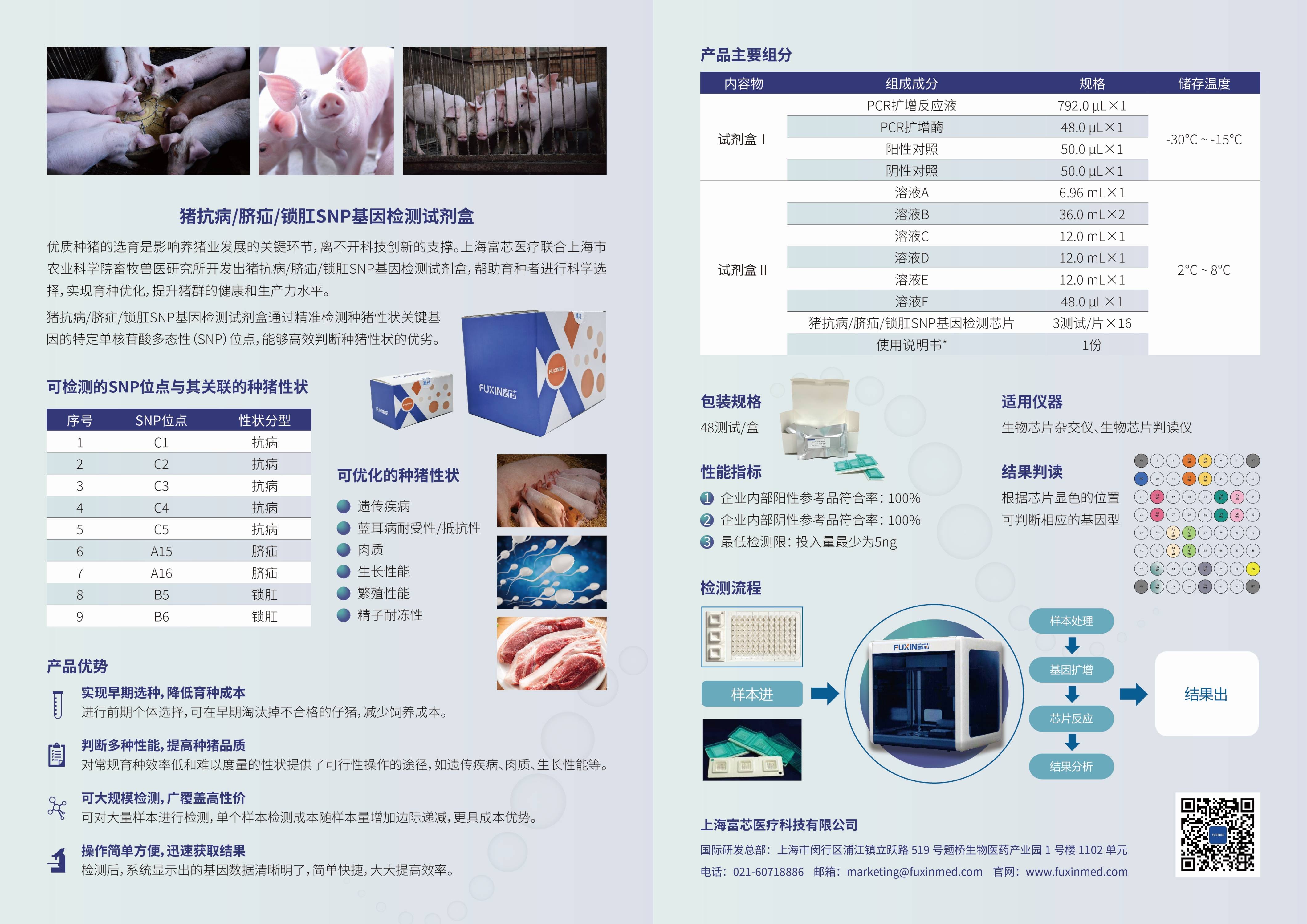 猪抗病/脐疝/锁肛SNP基因检测试剂盒